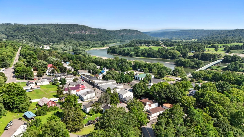 Drone flyover image 1 of Laceyville, PA