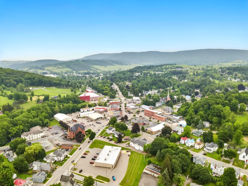 Drone flyover image 1 of Troy, PA