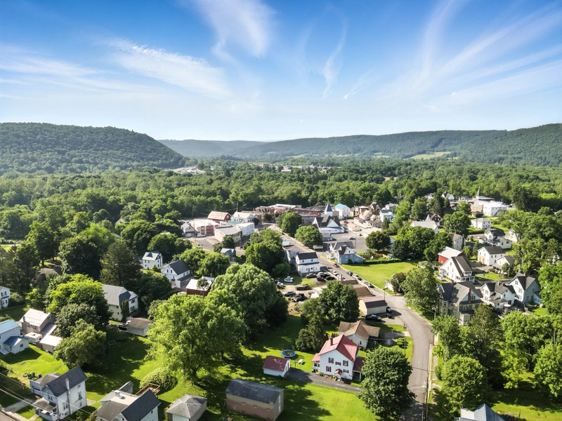 Drone flyover image 12 of Wyalusing, PA