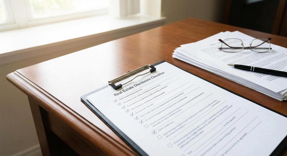 Legal document and disclosure checklist for real estate