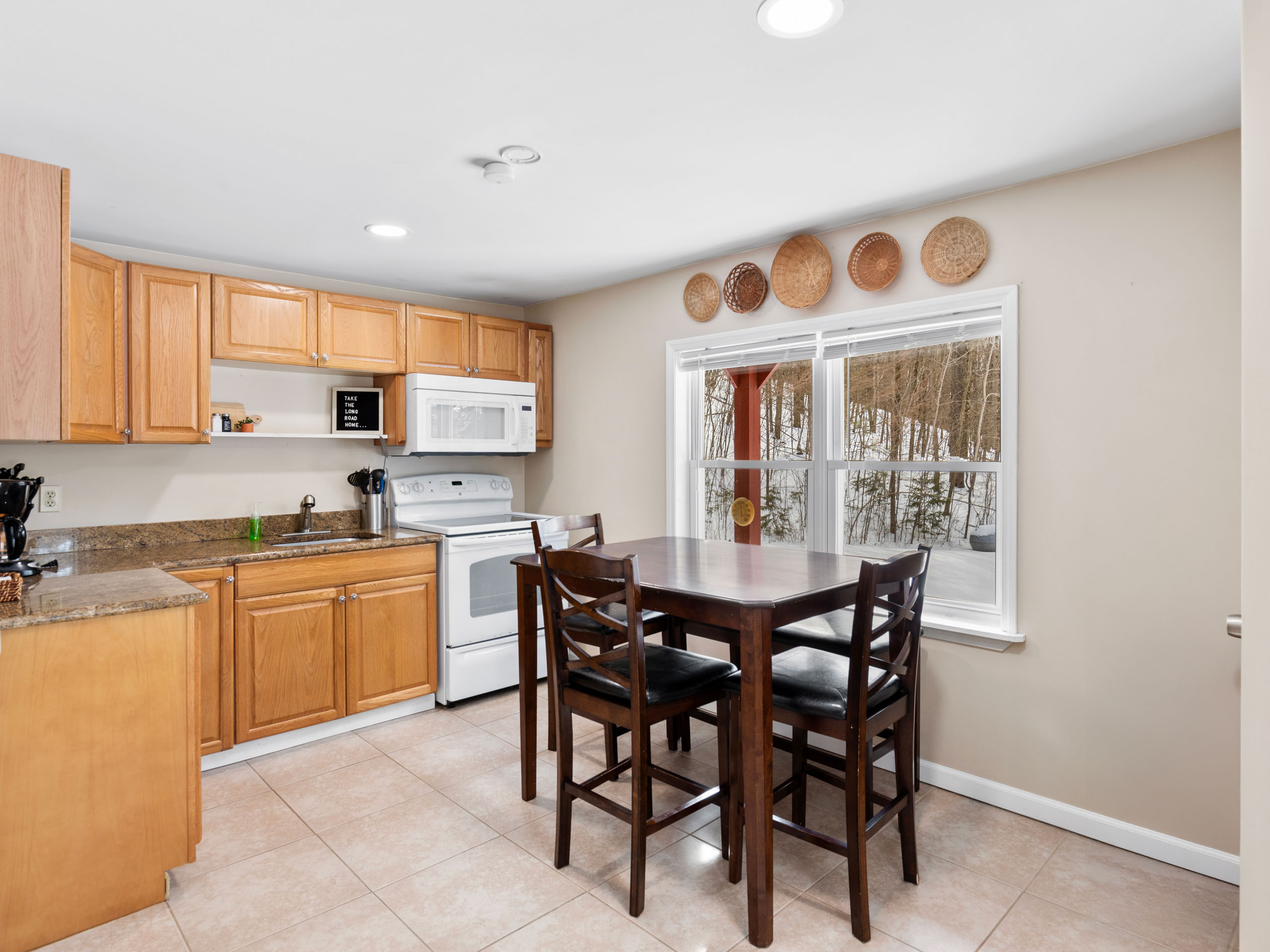 Kitchen after preparation - clean countertops and organized