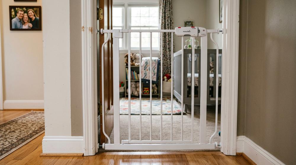 Baby gate in hallway - remove before home showing