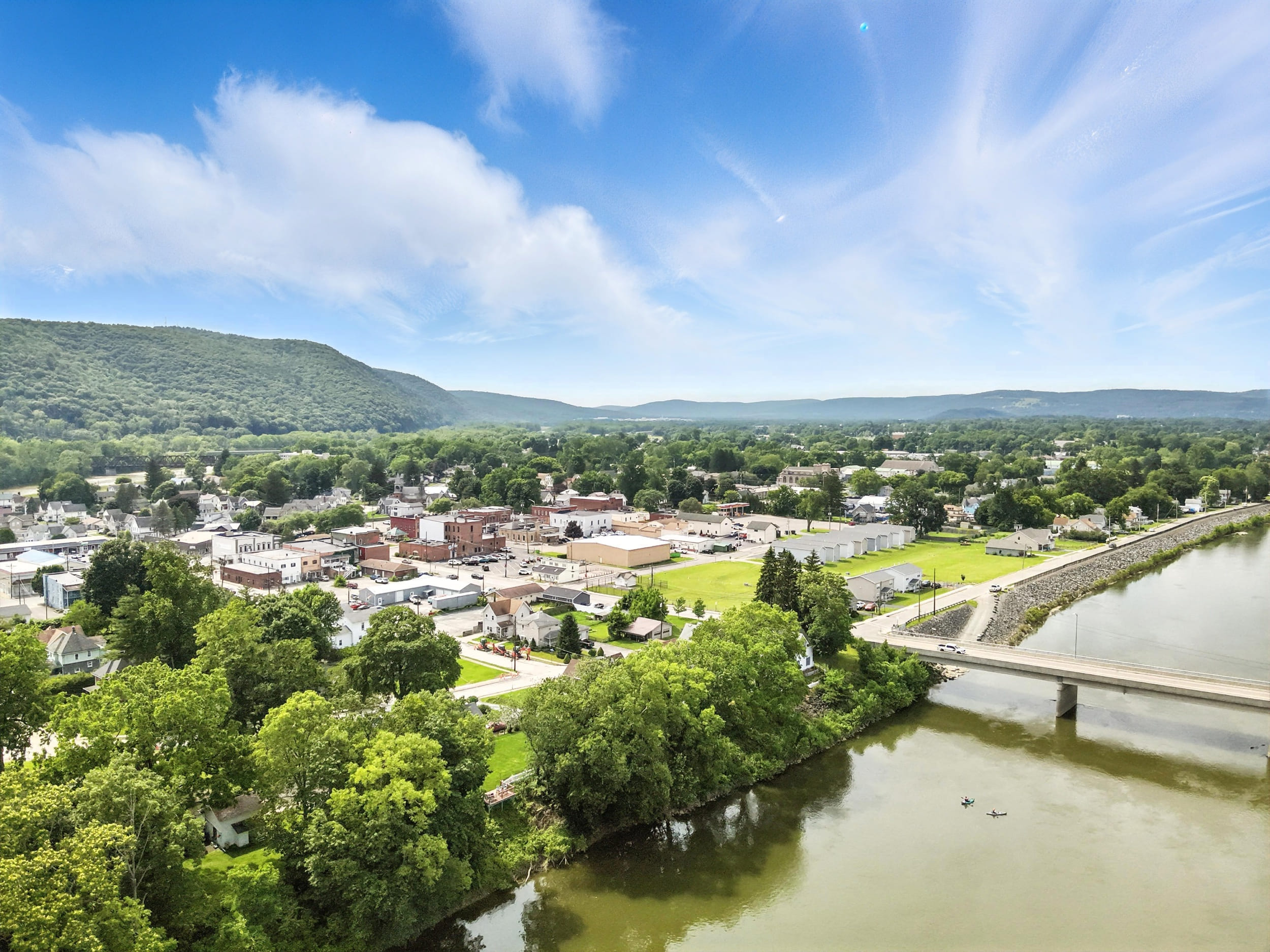 Drone flyover image 3 of Athens, PA