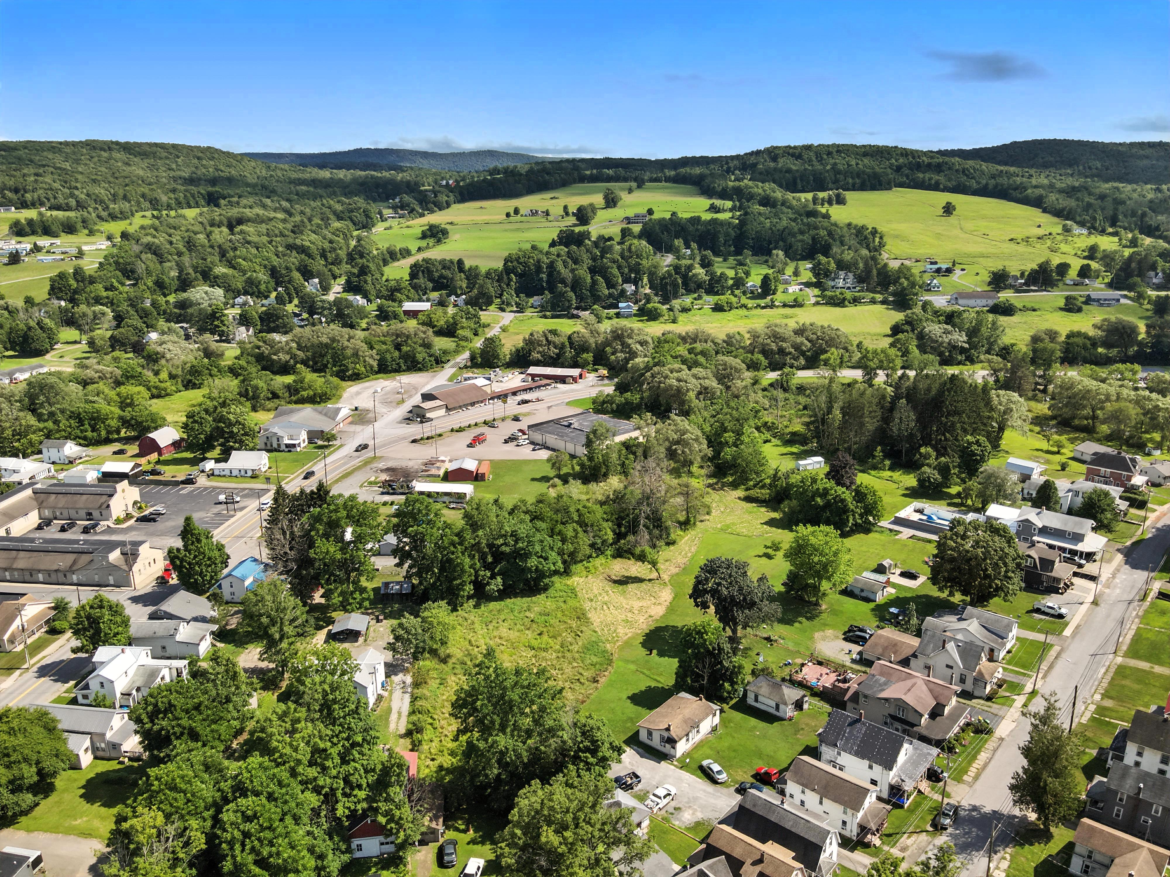 Aerial view of Canton, PA